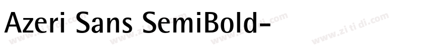 Azeri Sans SemiBold字体转换